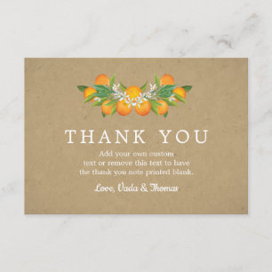 Country Oranges Thank You Cards