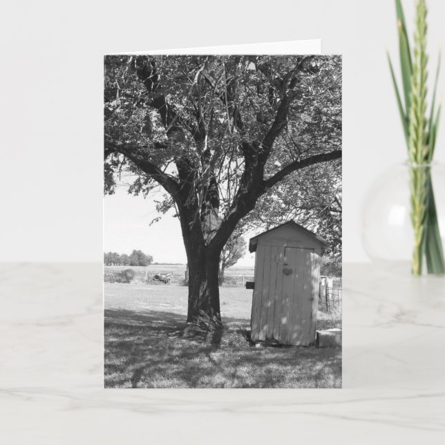 Country Outhouse Card (Front)