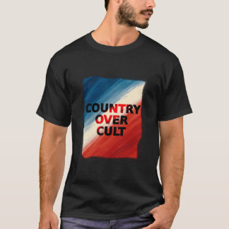 Country Over Cult – Patriotic Paint Streaks T-Shirt