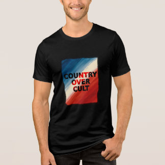 Country Over Cult – Patriotic Paint Streaks Tri-Blend Shirt