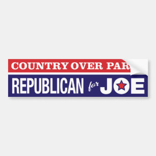 Country Over Party / Republican for Joe Biden Bumper Sticker