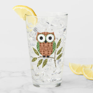 Country Owl Glass