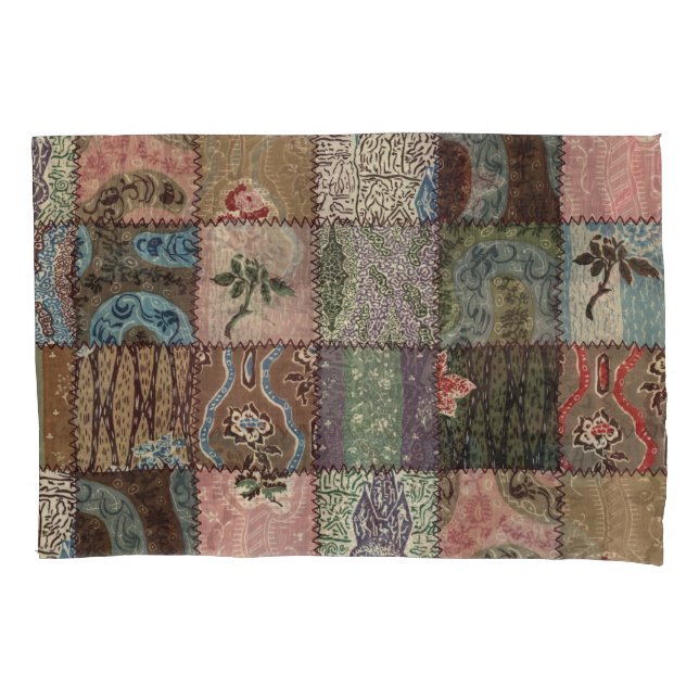 Country patchwork quilt, 3D texture. Pillowcase (Front)