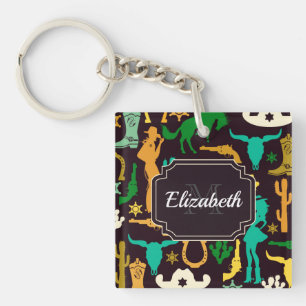 Country Pattern Key Ring