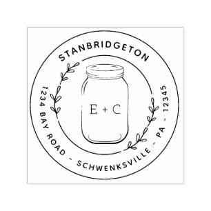 Country Personal Round Custom Return Address Self-inking Stamp