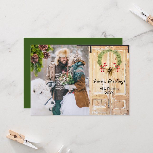 Country Photo Christmas Card (Front/Back In Situ)