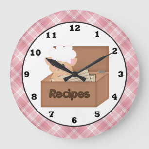 Country Pig cartoon kitchen wall clock