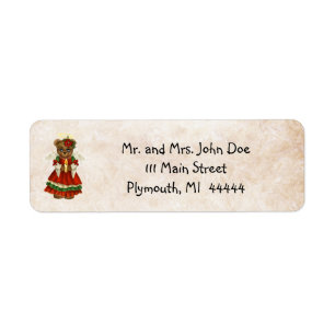 Country Pine Christmas Address Label
