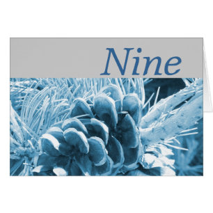 country pine cones winter wedding table number