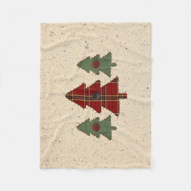 Country Pine Fleece Blanket (Front)
