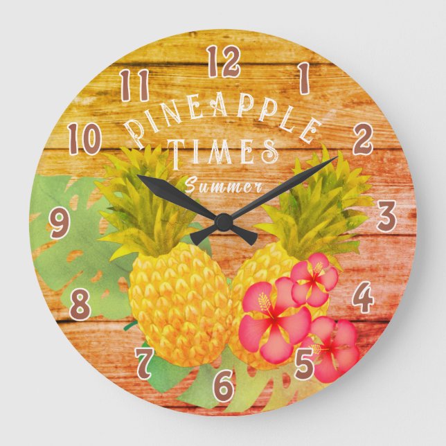 Country Pineapple Large Clock (Front)