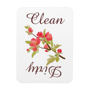 Country Pink Tree Blossoms Dishwasher Magnet