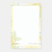 Country Plaid Faux Linen in Butter Yellow &Blue