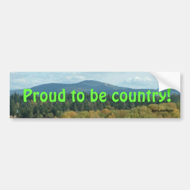Country Pride Bumper Sticker (Front)