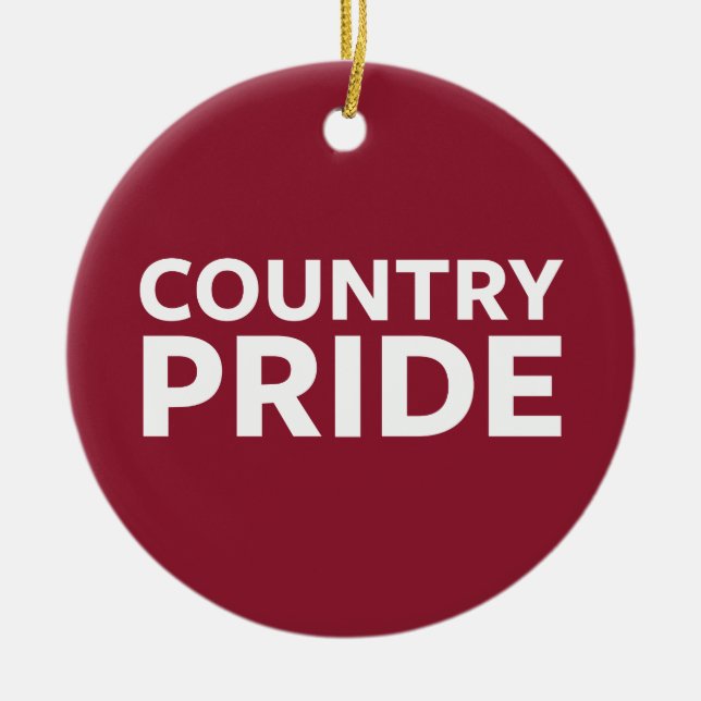Country Pride Ceramic Tree Decoration (Front)