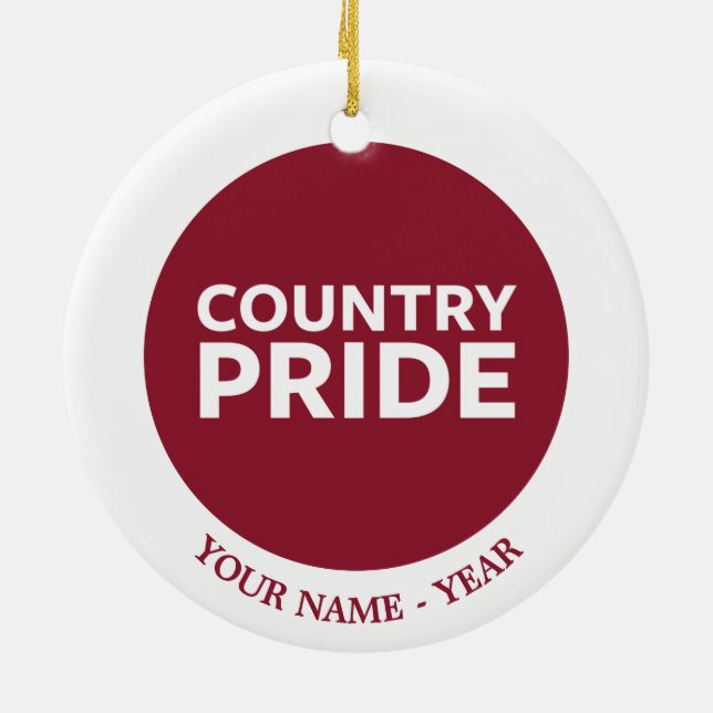 Country Pride Ceramic Tree Decoration (Back)