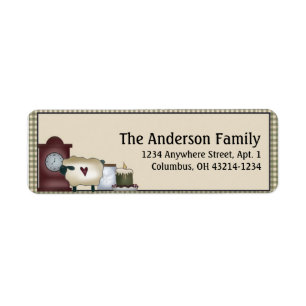 Country Prim Scene 1 Return Address Labels