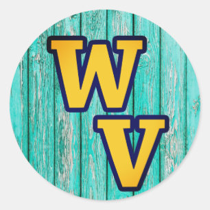Country Primitive Old Wood Farmhouse West Virginia Classic Round Sticker