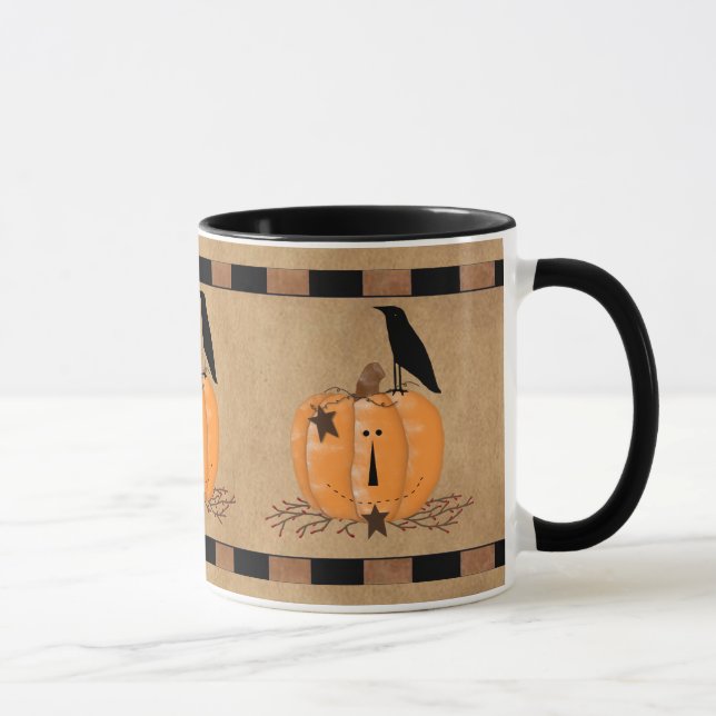 Country Primitive Pumpkin Mug (Right)