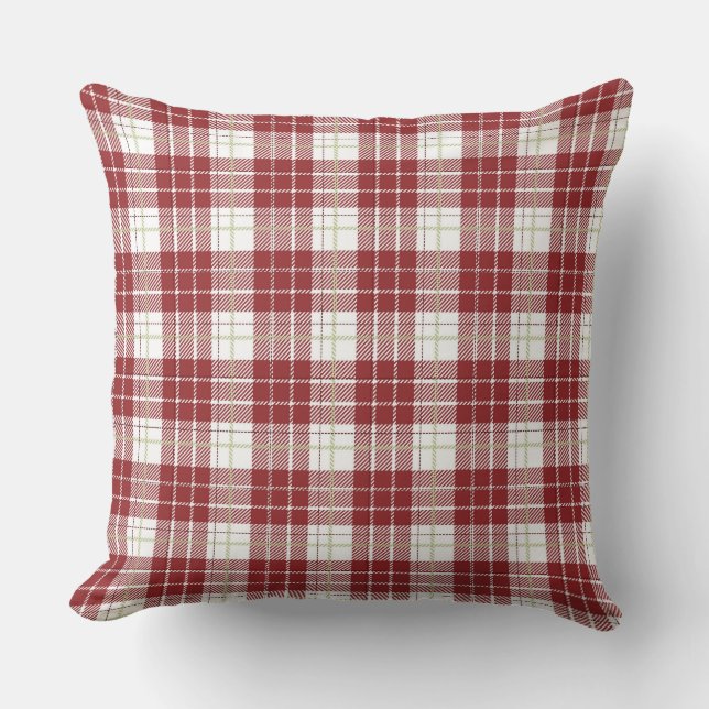 Country/Primitive Red Plaid Cushion (Front)