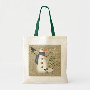 Country Primitive Snowman Bag
