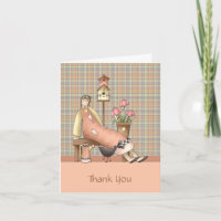 Country Primitive Thank You Card