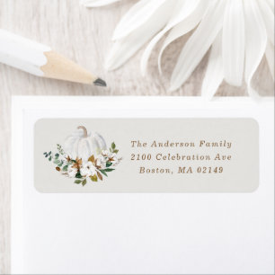 Country Pumpkin Return Address Label