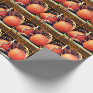 Country Pumpkins Fall Personalised Wrapping Paper