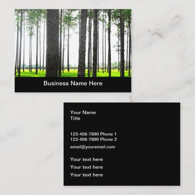 Country Real Estate Farm Land Theme Business Card (Front/Back)