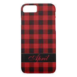 Country red and black plaid iPhone 8/7 case
