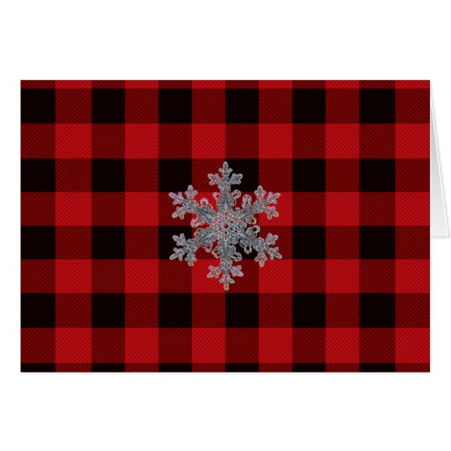 Country red, black buffalo plaid, snow flake (Front Horizontal)