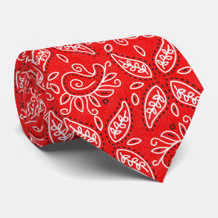 Country Red Paisley pattern tie