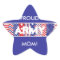 Country Red, White & Blue Army Mum Star Sticker