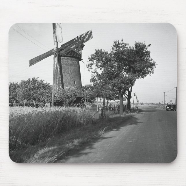 Country road and traditional windmill mouse mat (Front)