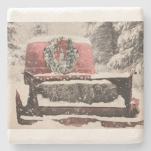 **COUNTRY ROAD AND TRUCK** CHRISTMAS COASTER