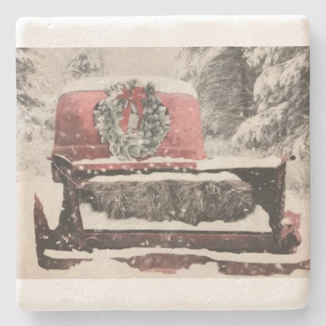 **COUNTRY ROAD AND TRUCK** CHRISTMAS COASTER (Front)