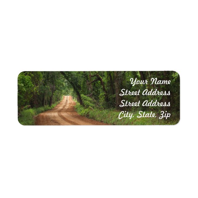 Country Road Background Return Address Sticker (Front)