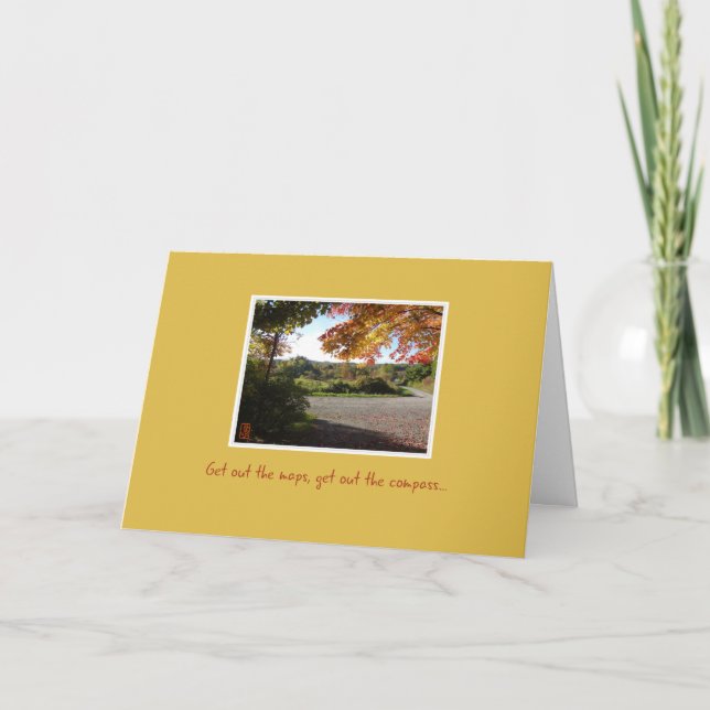 Country Road in Autumn Happy Adoption Day Card (Front)