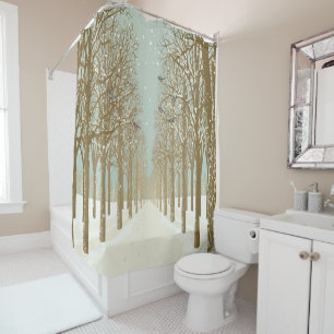 Country Road in Winter Shower Curtain