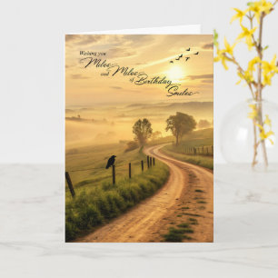Country Road Miles and Miles of Birthday Smiles Card