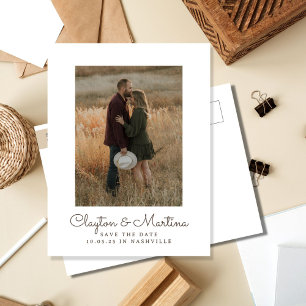 Country Road Save the Date Photo Postcard