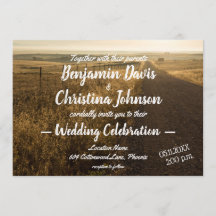 Country Road Wedding Invitation