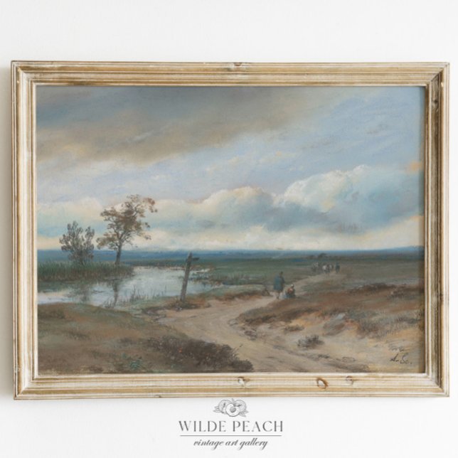 Country Road with Pond Vintage Painting Poster (Creator Uploaded)