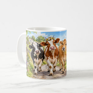 Country Roads and Happy Moos Cow Mug