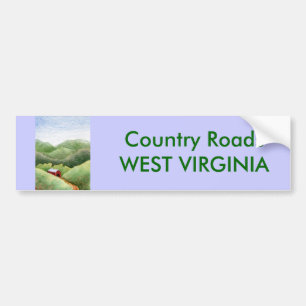 Country Roads Bumper Sticker