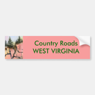 Country Roads Bumper Sticker