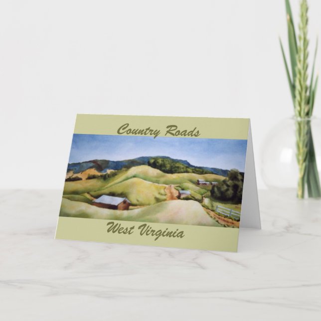Country Roads Greeting Card (Front)