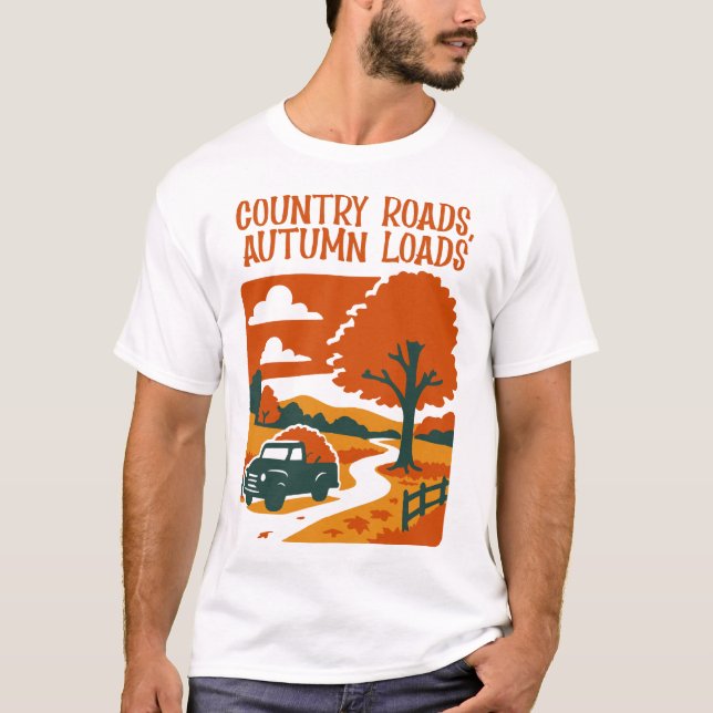 Country Roads T-Shirt – Autumn Loads | Nature Love (Front)