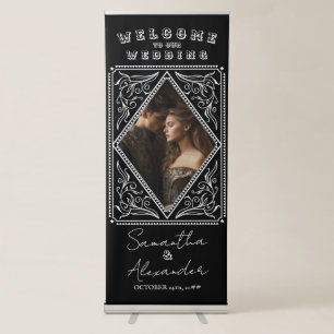 Country Roll Up Photo Wedding Welcome Entrance Retractable Banner