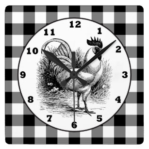 Black And White Rooster Art Wall Decor Zazzle Co Uk